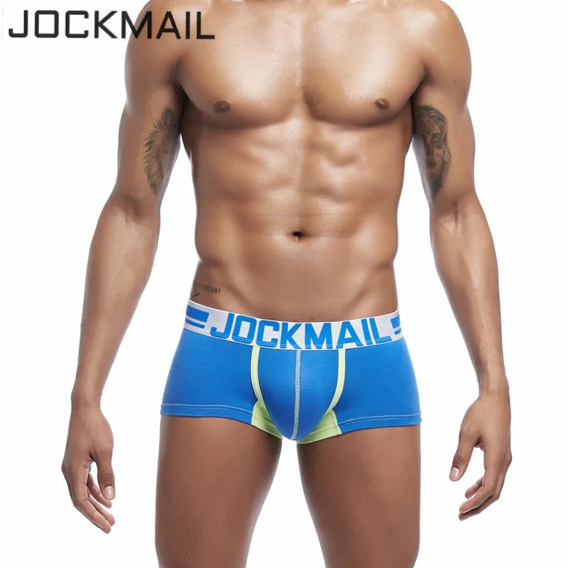 Бренд JOCKMAIL, сексуальное мужское нижнее белье, боксеры, шорты для мужчин, мужские трусы, мужское хлопковое Гей Нижнее белье, высокое качество, домашнее ночное и нижнее белье, Новинка