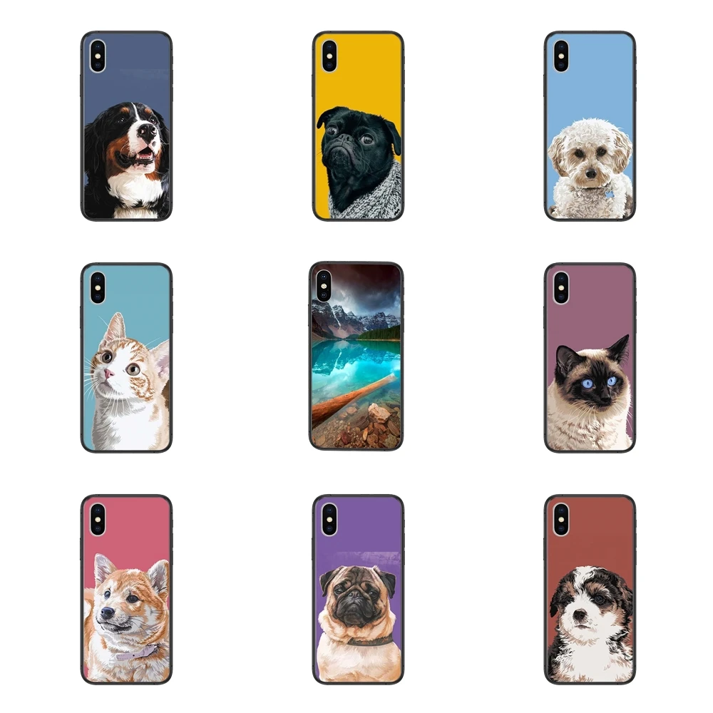 Милая кошка собака улыбка для Huawei P50 P40 P30 P20 P10 Lite E Plus Pro P Smart Z 2019 2020 2021 женщин мягкая