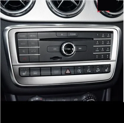 Серебряная декоративная крышка для центральной консоли CD рамка Mercedes Benz GLA X156 CLA C117