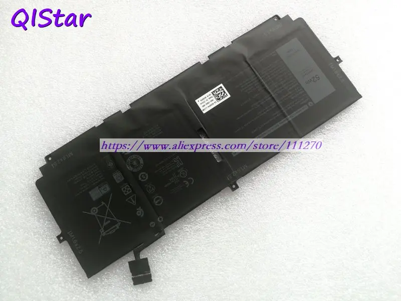 QISTAR 7,6 V 52Wh подлинный 722KK Аккумулятор для ноутбука DELL