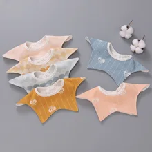 Детская бандана, нагрудники из водонепроницаемого хлопка, мультяшная бабочка, звезда, нагрудники для новорожденных девочек, Слюнявчики для кормления, детские слюнявчики для новорожденных, Детская отрыжка