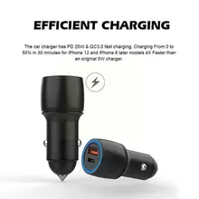 

45w Car Chargers Ports Fast Charging For 11 8 Plus Universal Aluminum Dual Usb Car Charger Z6p5