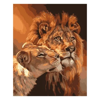 

Full Drill Square Diamond 5D DIY Diamond Painting"Lions and Tigers"Diamond Embroidery Cross Stitch Rhinestone Mosaic Painting