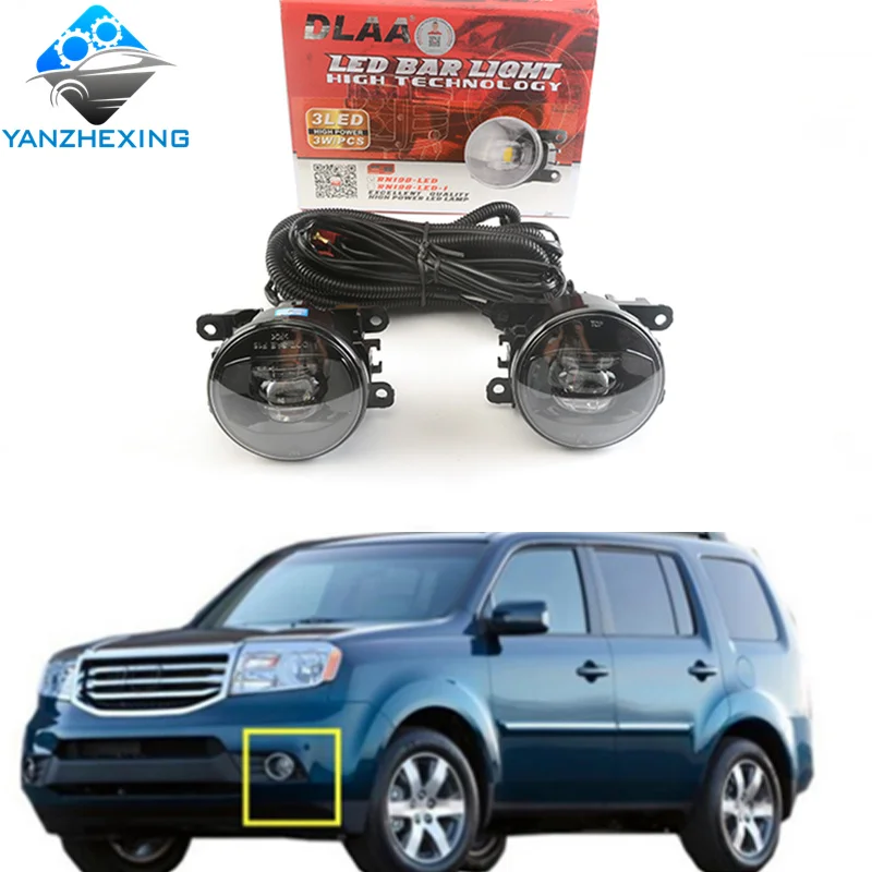 

YANZHEXING 1 set Hight Quality Car styling front bumper LED lens Halogen Fog lamp lights For Honda Pilot 2012 2013 2014 2015