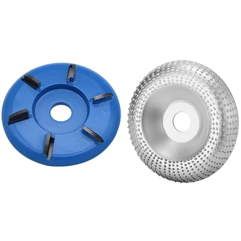 

2PCS Wood Carving Shaping Disc Grinding Wheel for Angle Grinder Arch Teeth Wood Carving Disc Angle Grinder Attachment