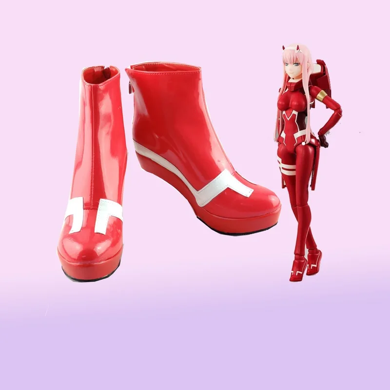 

Unisex Anime Cos DARLING in the FRANXX ZERO TWO 02 Cosplay Costumes Boots Custom Made