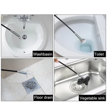 

60CM Sewer Dredger Spring Pipe Dredging Tool Household Hair Cleaner top