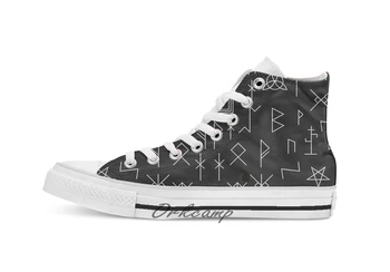 

Runes Of Mystery Custom Casual High Top lace-up Canvas shoes sneakers Drop shipping