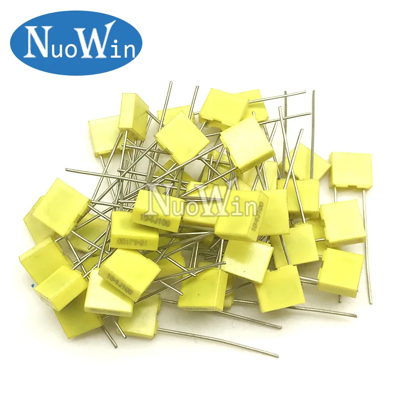 100pcs Polypropylene Safety Plastic Film 100V 1nF ~ 470nF 100nf 220nf 10nf 47nf 22nf 1nf 0.47uf 0.1uf Correction capacitor | Электронные