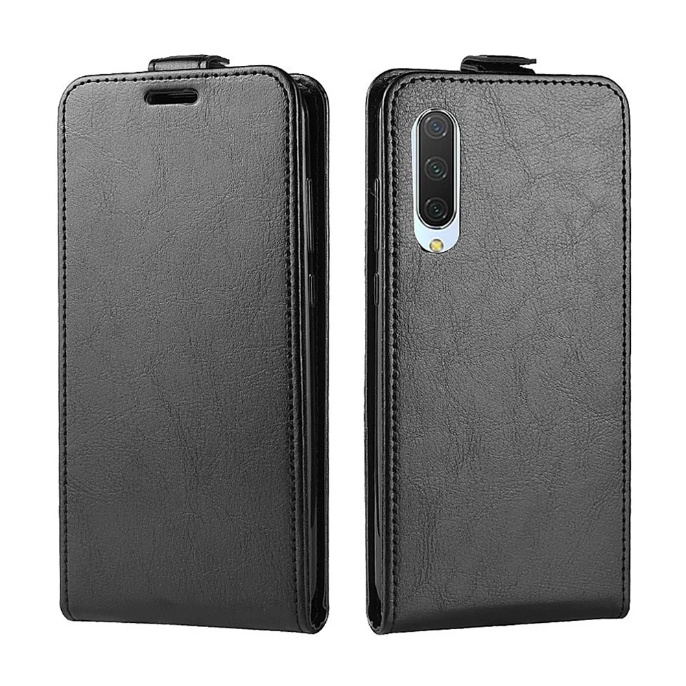 JONSNOW Flip Leather Case for Xiaomi Mi CC9e Mi A3 6.01" Phone Cover Protective Cases with Card Slot for Mi CC9 Mi A3 Lite 6.39" - Color: Black