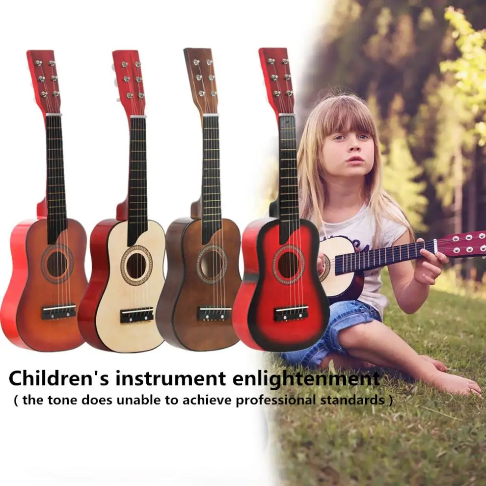 25 Inch Basswood Acoustic Guitar 12 Frets 6 Strings with Pick Strings Toy Guitar for Children and Beginner acoustic guitar