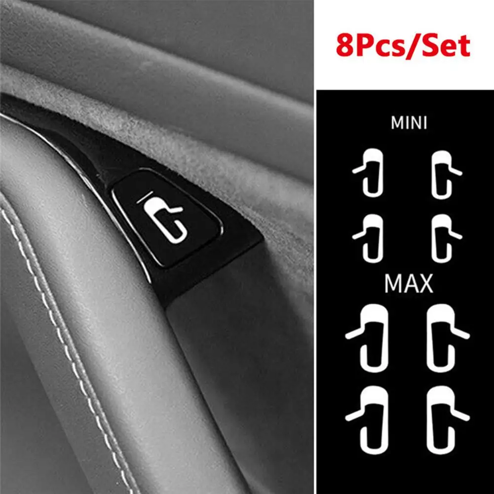 

8pcs/set Car Door Open Exit Sticker Decal for Tesla Model 3 Interior Decoration Door Open Button Reminder Switch Handle Sticker
