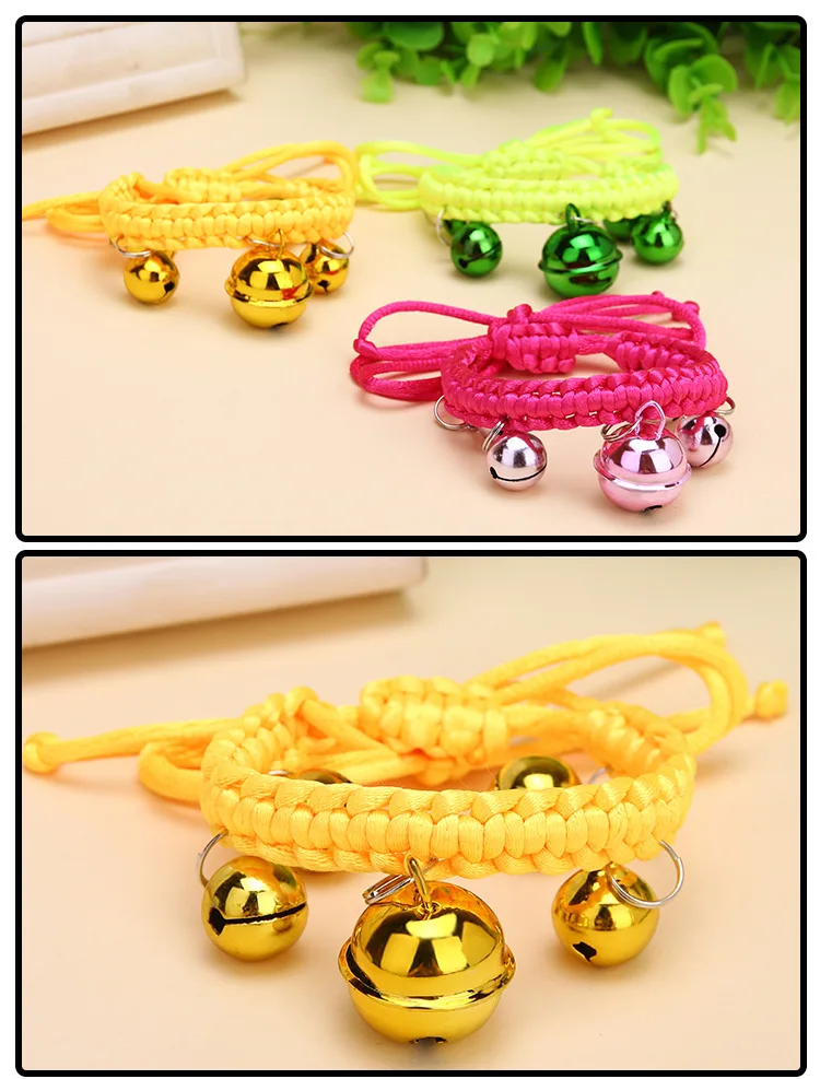 Currently Available Wholesale Pet Necklace Hand-woven Collar Cat Dog Collar Multi-color Selectable