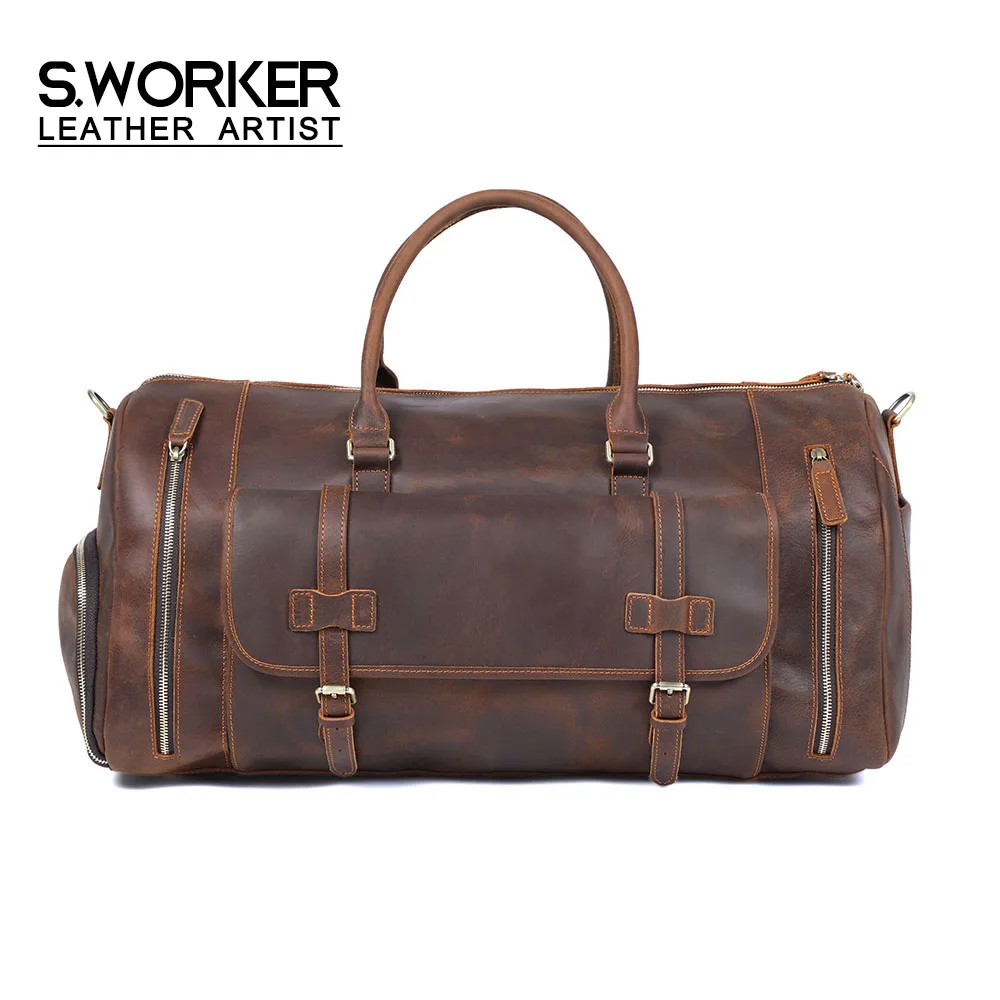 genuine leather duffel bags