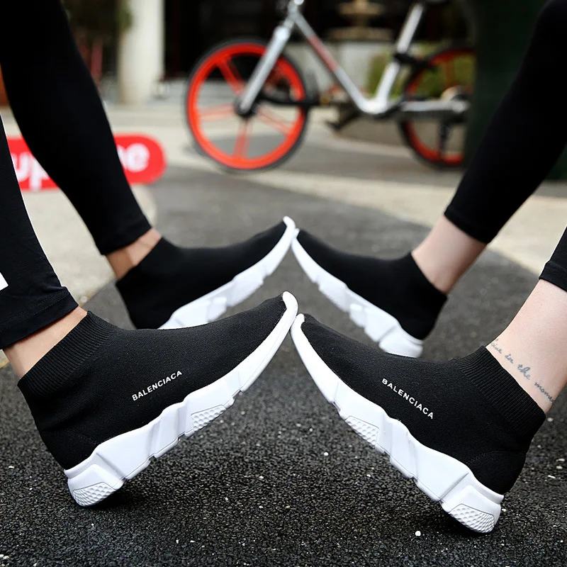 

Summer Elasticity wa zi xie Men's High Shoes Couples Fly Woven MEN'S SHOES Trendy Shoes Versatile Thick Bottomed Breathable Casu