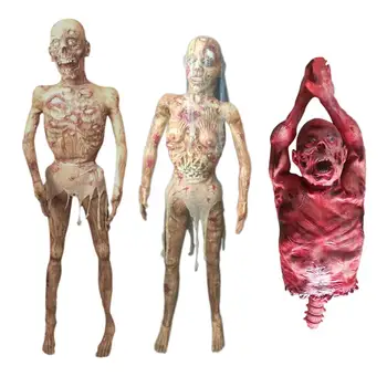 

2020 Halloween Decoration Scary Room Broken Hanging Zombie Horror Mummified Corpse Bloody Haunted House Bar Prop