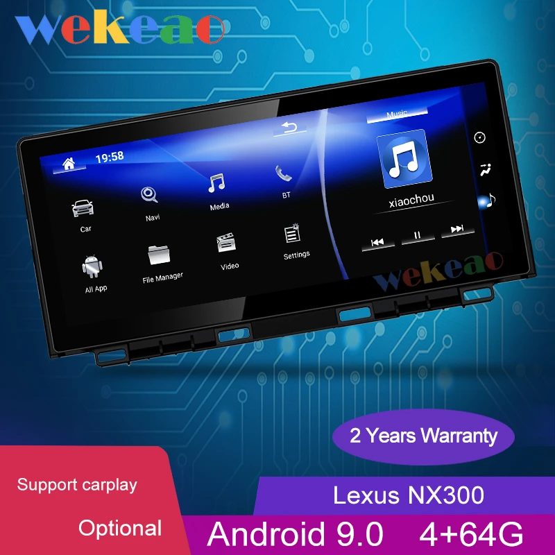 Wekeao 10,25 \сенсорный экран 1 Din Android 9,0 автомобильный dvd-плеер для Lexus NX NX200T NX200 NX300H NX300 авто радио GPS 4G 2015 - 2018 Wekeao 10,25 \сенсорный экран 1 Din Android 9,0 автомобильный dvd-плеер для Lexus NX NX200T NX200 NX300H NX300 авто радио GPS 4G 2015 - 2018