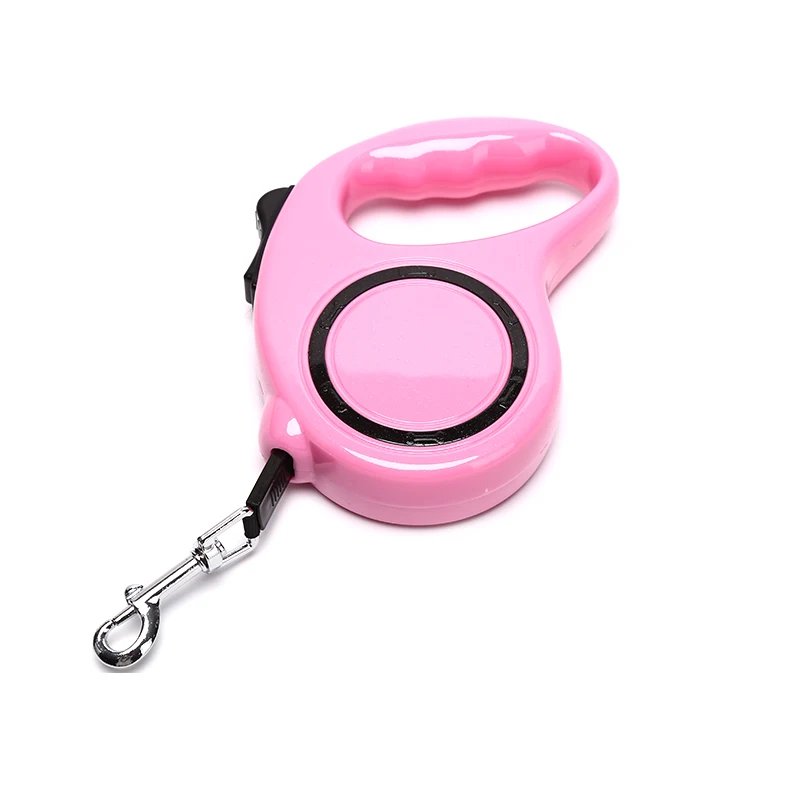 3M Retractable Dog Leash Automatic Flexible Dog Puppy Cat Traction Rope Belt Dog Leash for Small Medium Dogs Pet Products - Цвет: Розовый