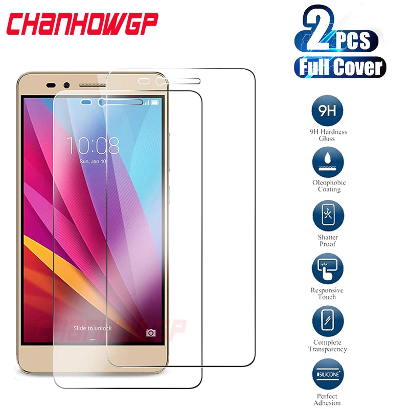 Закаленное стекло 9H для Huawei Honor 5X X5 GR5 2 шт. 5 дюйма зеркальное/L22/L23