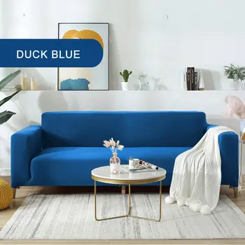 

Solid Color Soft Stretch Sofa Cover for Living Room Elastic Couch Slipcover Armchair Loveseats Furniture Protector 1/2/3/4 Seats
