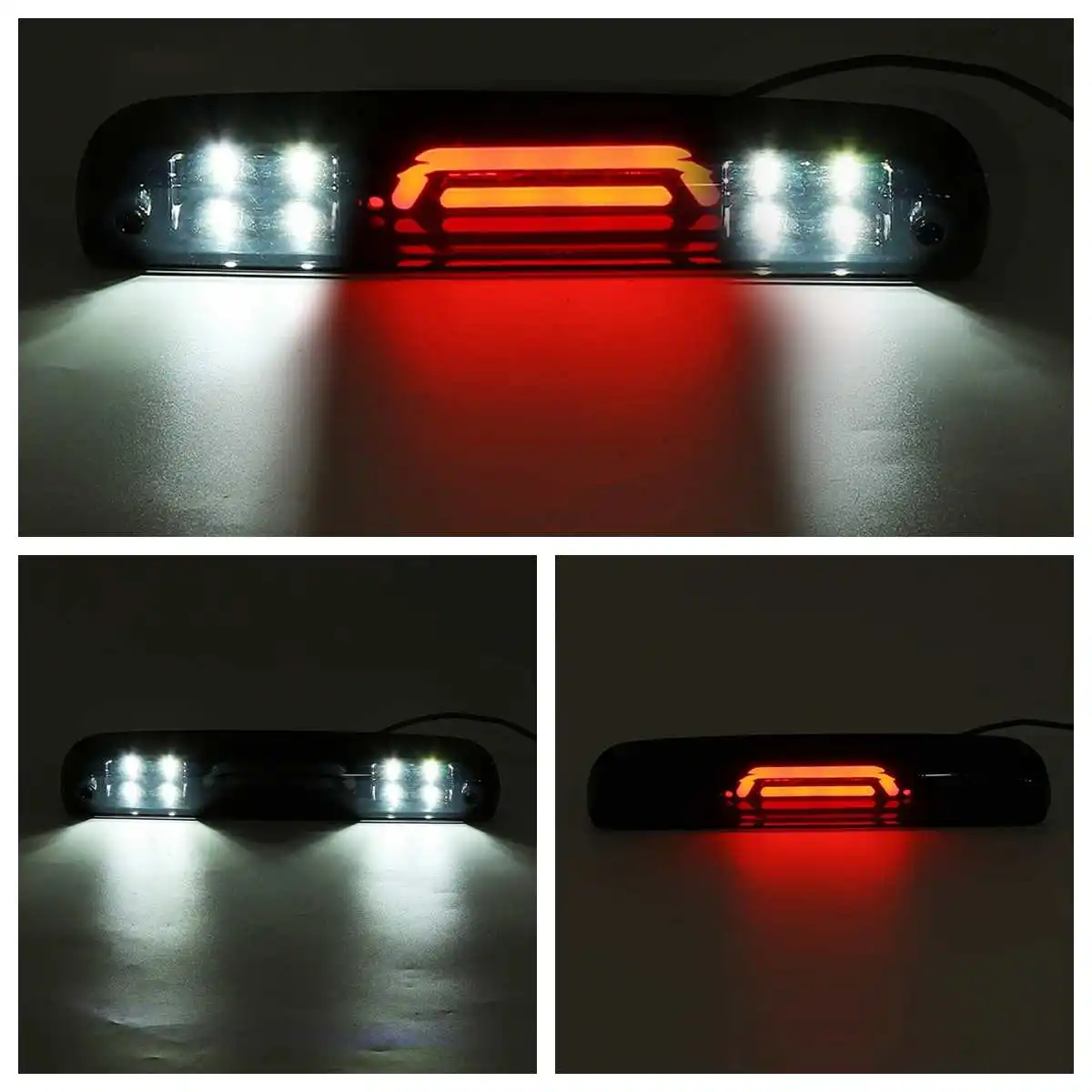 1994-2010 Mazda B2300/ B4000 Rear Roof Center LED Third 3rd Brake Cargo Light Center High Mount Stop Tail Light Replacement for Ford F-250 