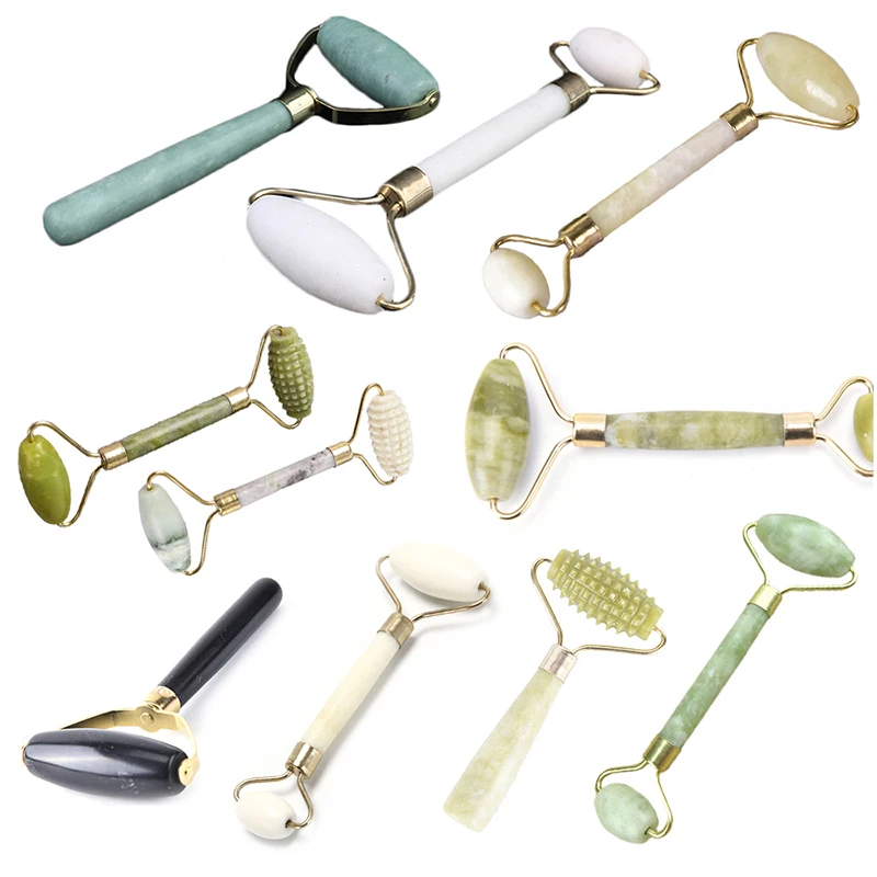 8 стилей с двойной головкой массажный ролик для лица Нефритовое лицо похудения