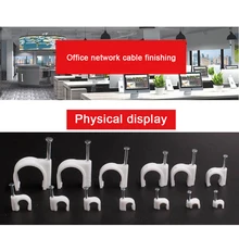 100 шт. 4/5/6/7/8/9/10 мм неподвижный провод зажим для проводов Сталь ногтей кабель Сталь подклада карты круглые u-образной формы