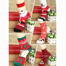 Носки с героями мультфильмов в этом году медведь панда Рождество красные женские носки теплые хлопковые модные Забавные милые Kawaii Happy Skarpetki зима