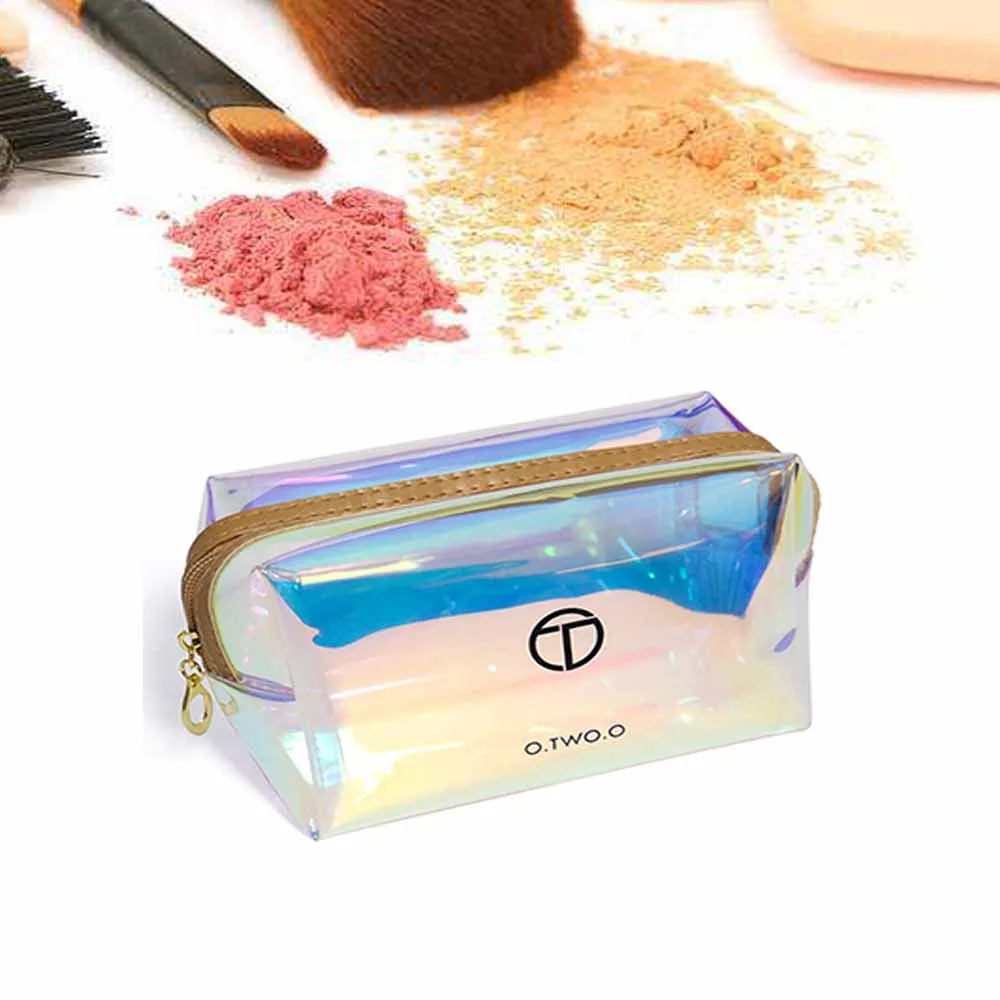 O.TWO.O, прозрачные ПВХ лазерные косметички, голографическая прозрачная сумка для женщин, для путешествий, для мытья, водонепроницаемые сумки для хранения, косметический Чехол