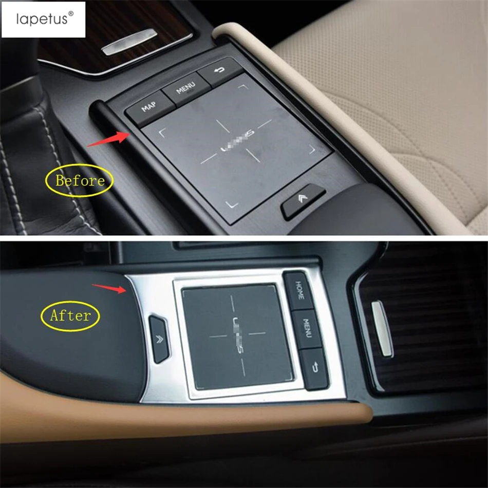 Аксессуары для Lapetus, подходят для Lexus ES, автомобильная панель для мыши с центральным управлением, набор для литья крышки, отделка 1 шт./нержавеющая сталь