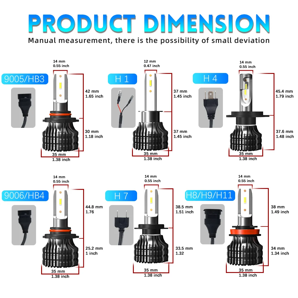 LED Car Headlights BraveWay LED Bulb For Car Ice Bulb H4 H7 H11 9005 9006 HB3 HB4 12000LM 6500K 50W 12V Headlamp