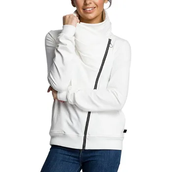 

Women Jackets 2019 Autumn Temperament Outwear Casual Loose Zipper Jacket Coat Solid Color Long Sleeve Half High Collar Jacket