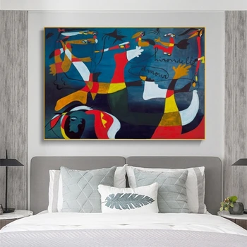 

The Birth of the World Canvas Paintings By Joan Miro Famous Wall Art Posters And Prints Abstract Art Pictures For Living Room