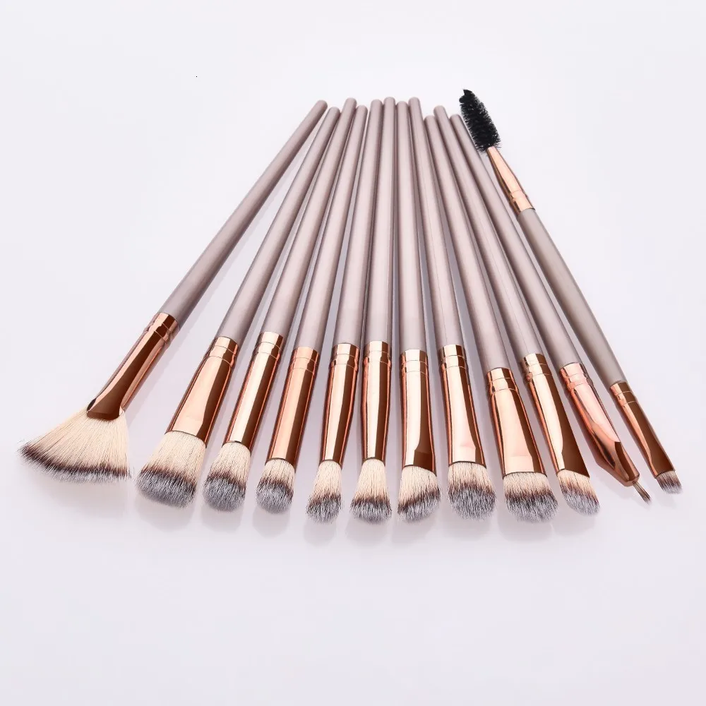 3-12pcs Makeup Brushes Set Professional Make Up Brushes Set Eye Shadow Blending Eyeliner Eyelash Eyebrow Brush For Makeup Tool