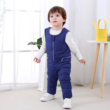 

Baby Overalls Winter Kids Jumpsuit Toddler Boys Warm Pants Girls solid color Trousers Children Clothes 2020 Salopette Enfant