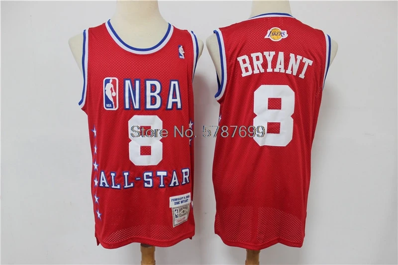 湖人8号2003年红色全明星复古球衣--科比