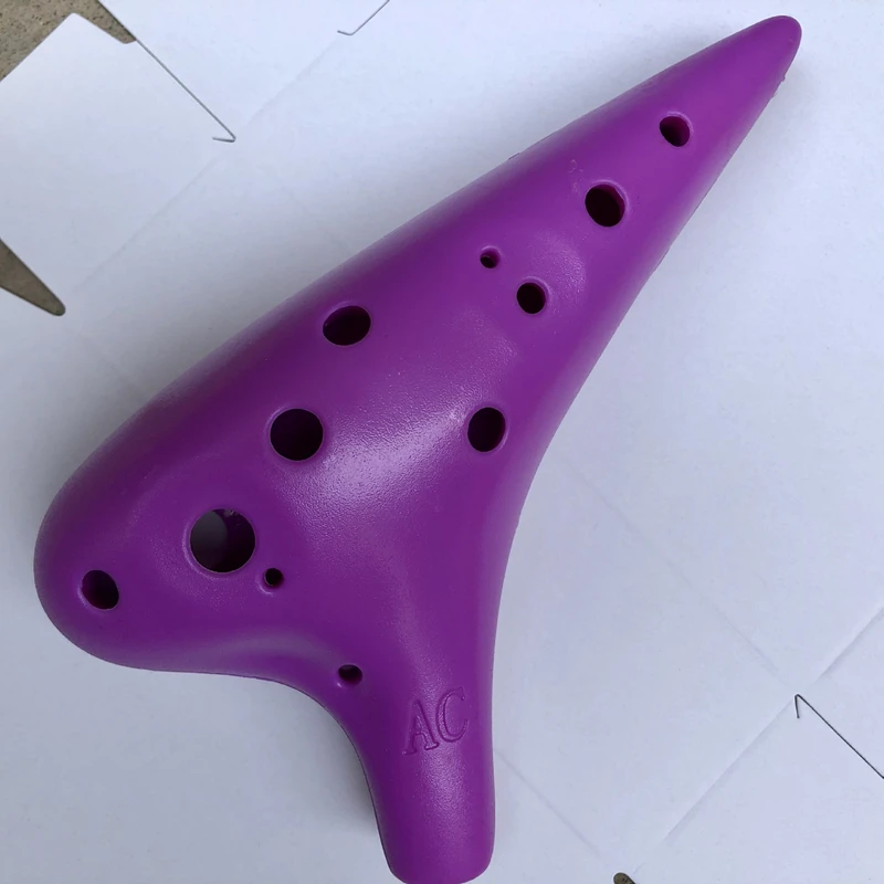 SevenAngel новая деревянная окарина 12 отверстий экологический пластик окарина альт C пластиковая флейта подходит для школы продвижение обучения - Цвет: purple Color