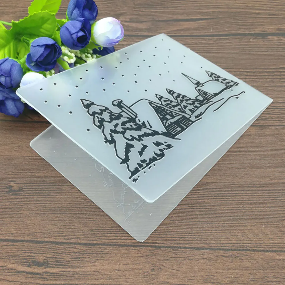 

Lychee Life DIY Christmas Embossing Template Creative Embossing Folders For Nail Art Printing Decoration