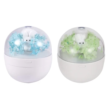 

2pcs Air Humidifier 220ML Rechargeable Humidification USB Aroma Essential Oil Diffuser - Green & Blue