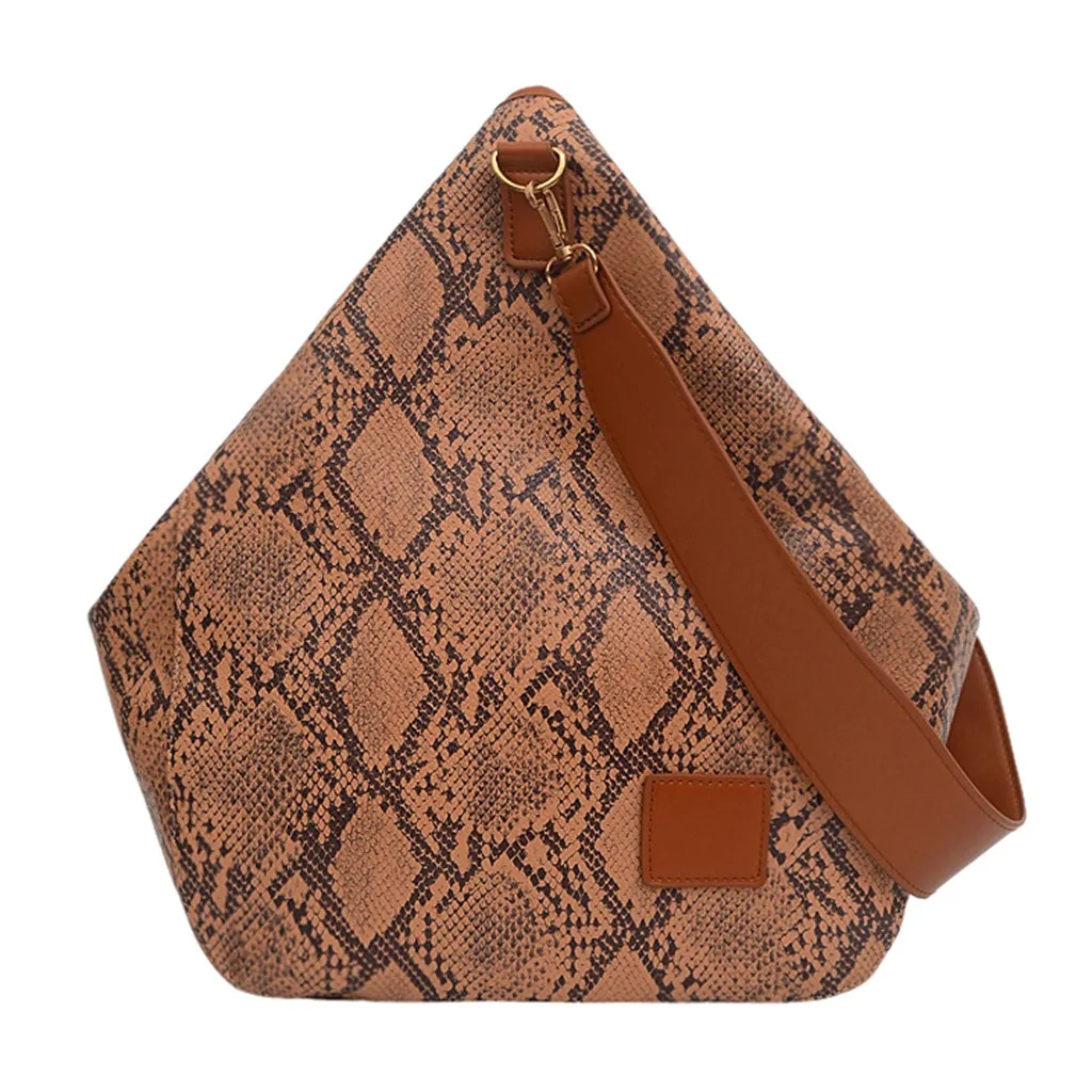 Xiniu змея женская сумка треугольная кожа женская сумка модная винтажная Женская сумка через плечо маленькая сумка-почтальон сумка 8M2 - Цвет: B