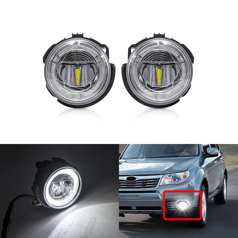 Яркий СВЕТОДИОД CANbus Halo Ring DRL противотуманный передний светильник для Subaru Forester 09 13