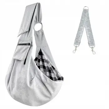 

Dog Carrier Bags Pet Outdoor Sling Carrier Bag Reversible Hand-Free Travel Bag for Small Medium Dog with Adjustable Safety Strap