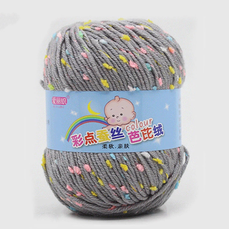 50G Baby Yarn Ball Cashmere Natural Smooth Dot Knitting Wool Line Xmas Gift New