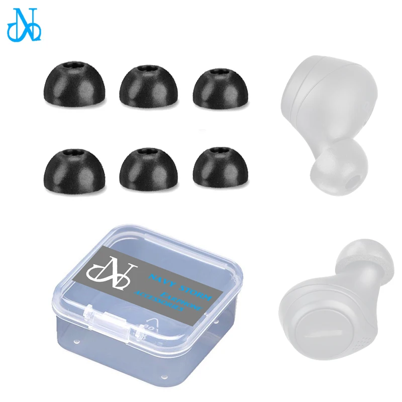 1 Pair Memory Foam Ear tips for Jabra Elite 75t 65t Wireless Earphone Eartips Soft Earbuds buds Eargels Earpads Cover L/M/S | Электроника