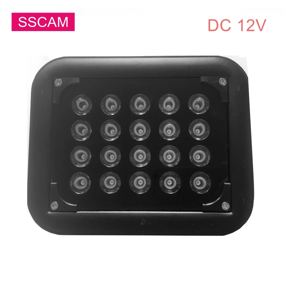 Водонепроницаемый DC 12V 20 шт Массив CCTV заполняющий светодиодный Ночное видение ИК