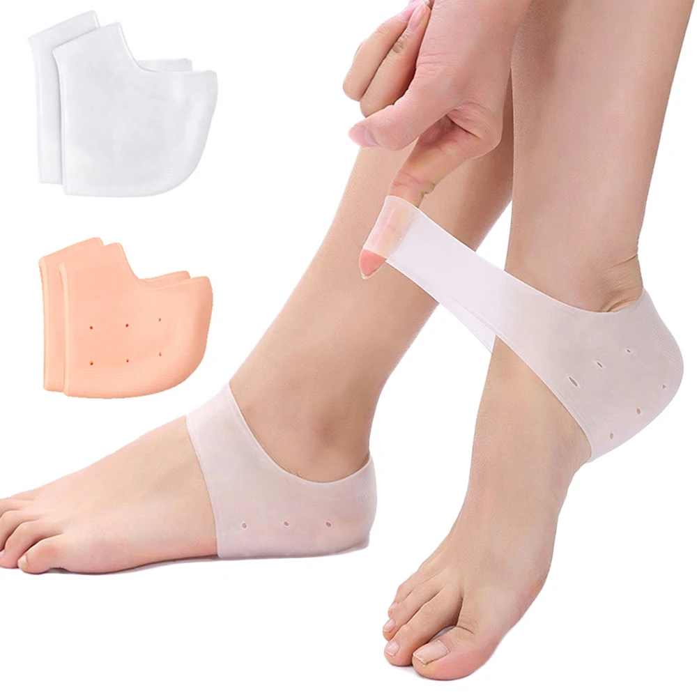 

Silicone Heel Protector Socks Wear In Heel Spur Fascitis Plantar Moisturizing Gel Heel Socks Inserts Foot Skin Care Shoe Pads