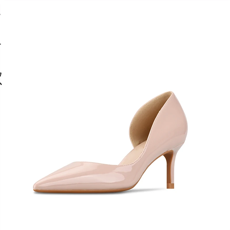 nude small heeled shoes