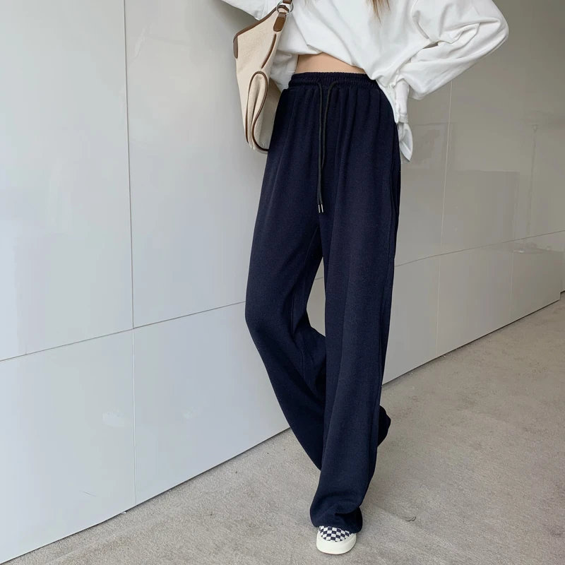 Women Casual Drawstring Elastic Waist Female Pants 2021 Autumn Loose Sweat Pants Trousers dickies 874 Pants & Capris