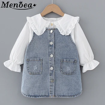 

Menoea Toddler Girls Dresses Children Long Sleeves Baby Girls Dress Shirt Denim Skirts Girls Spring Dresses Girl Clothes Autumn