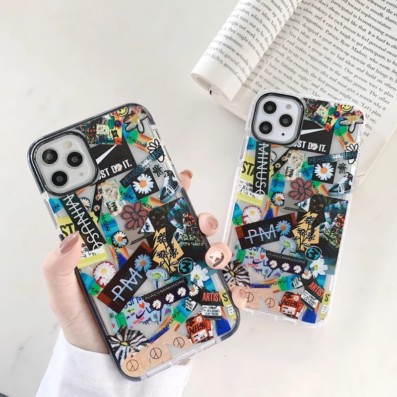IMIDO корейский модный чехол для телефона с цветочным принтом IPhone 11 Pro XS Max XR 8 7 6 S Plus
